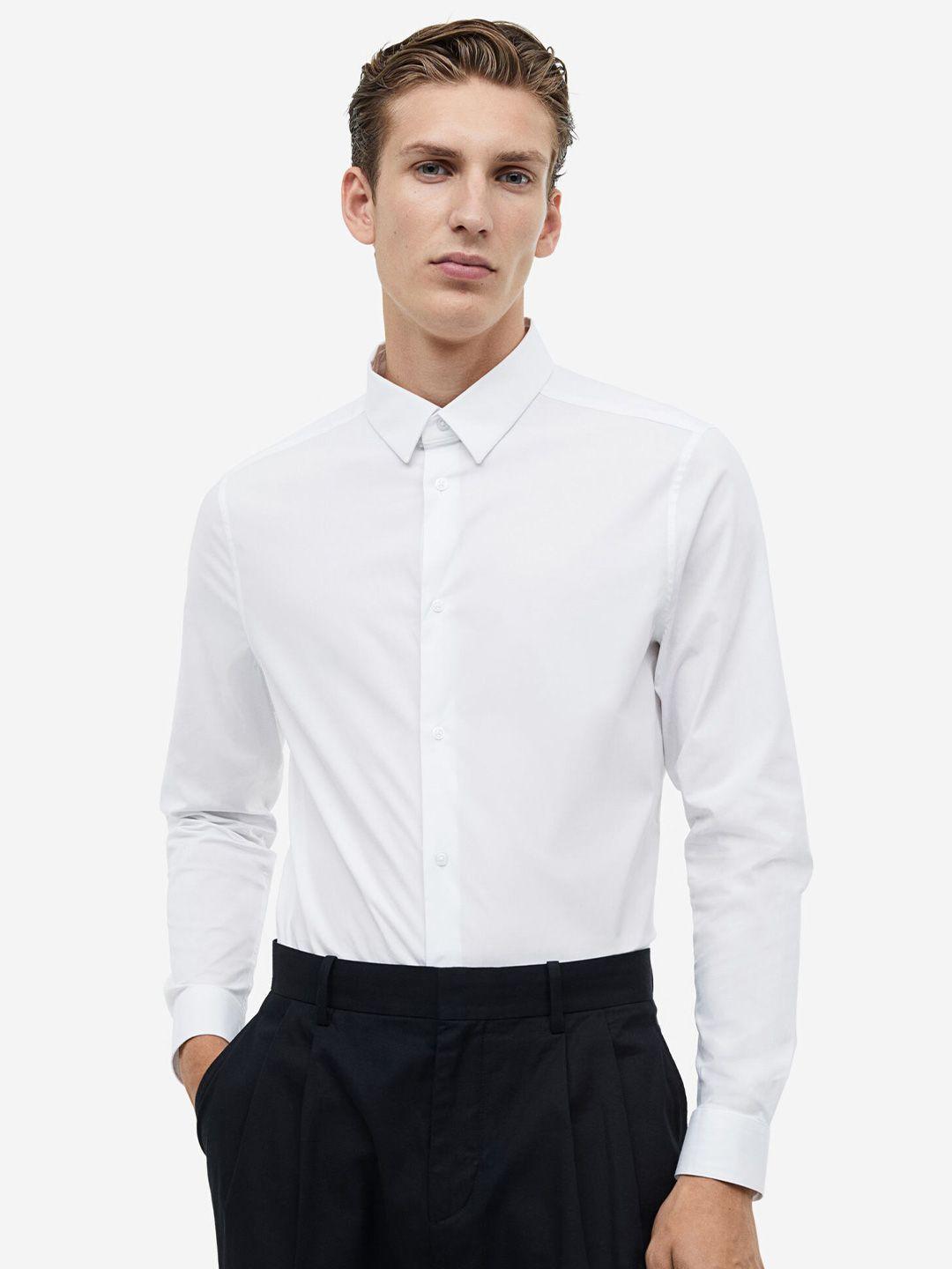 h&m muscle fit cotton shirt