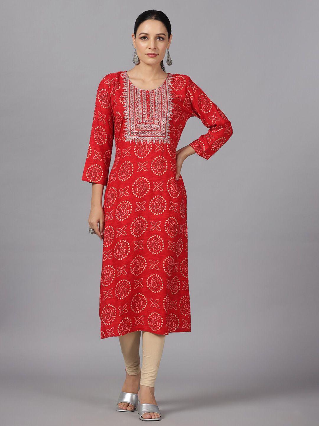 amchoor paisley printed round neck kurta