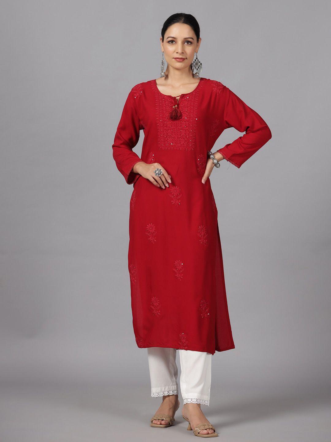 amchoor ethnic motifs embroidered kurta