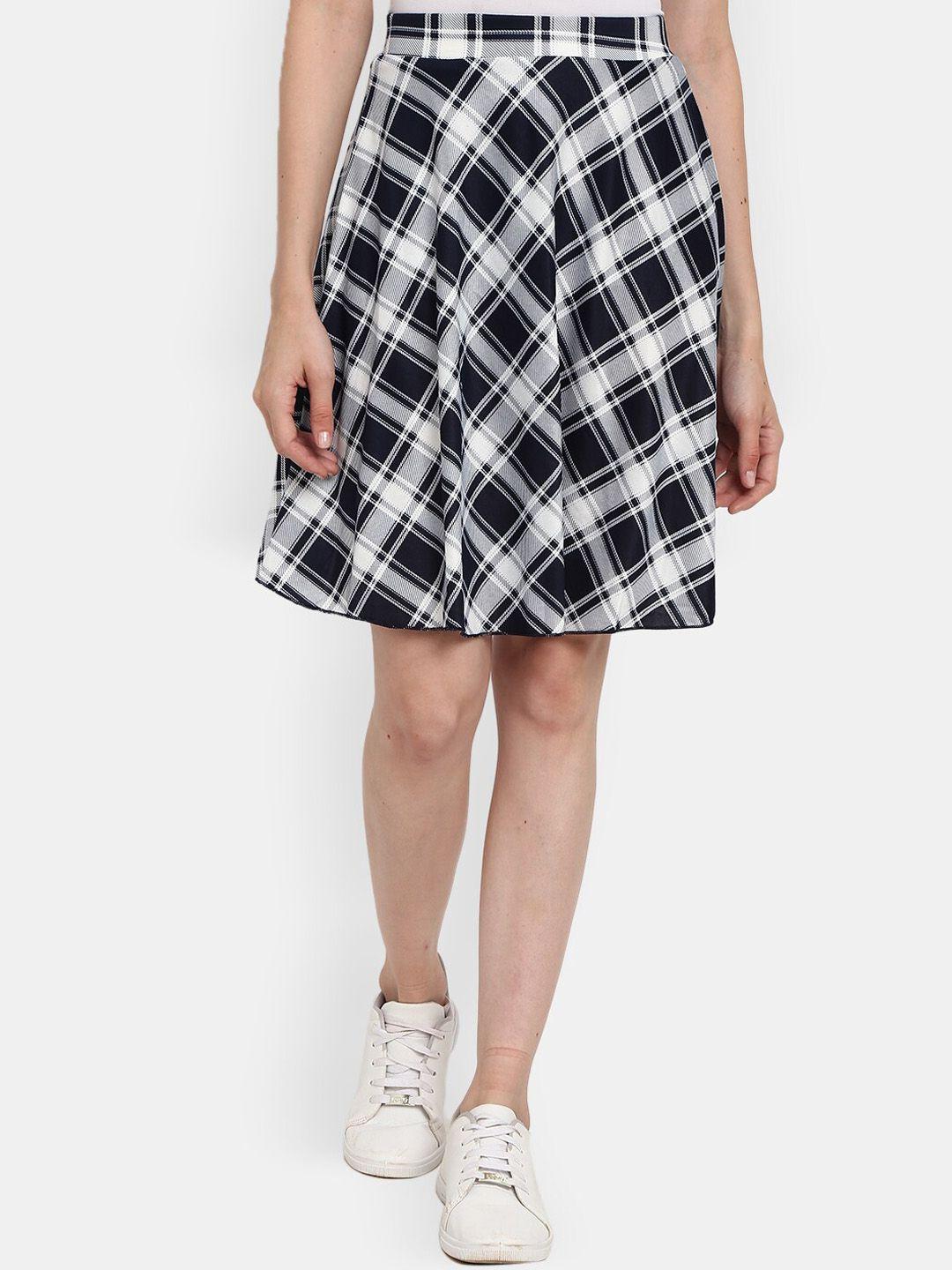 v-mart checked flared skirt