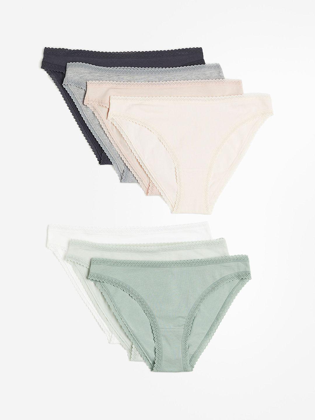 h&m 7-pack cotton jersey bikini briefs