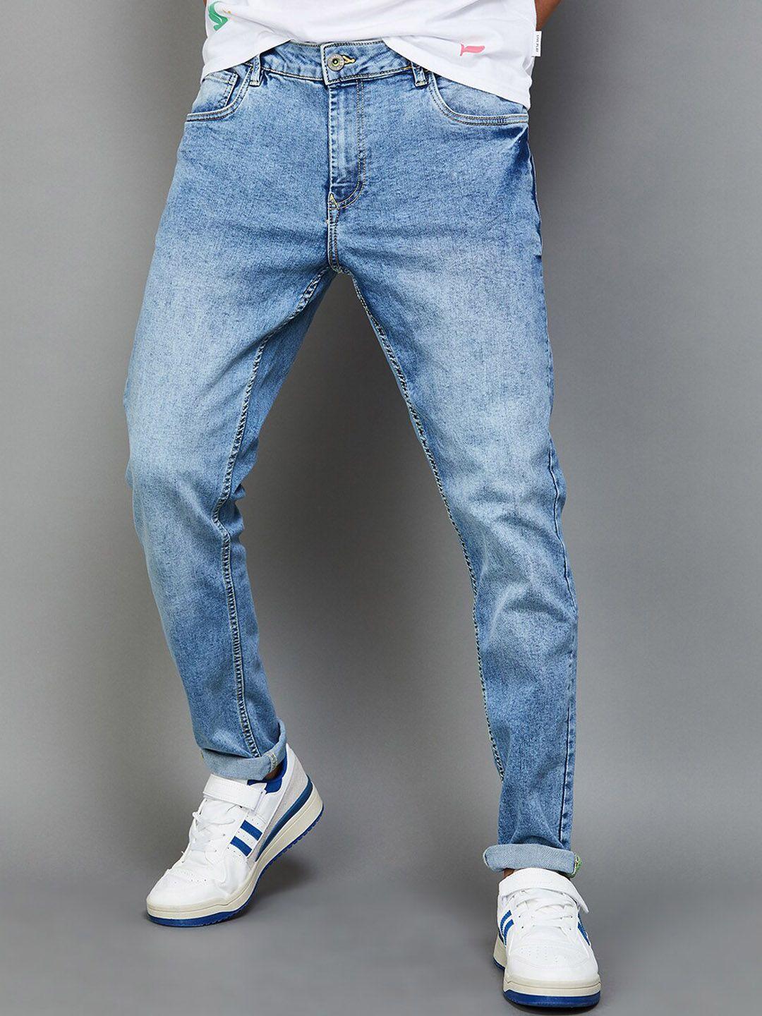 bossini men mid rise heavy fade jeans