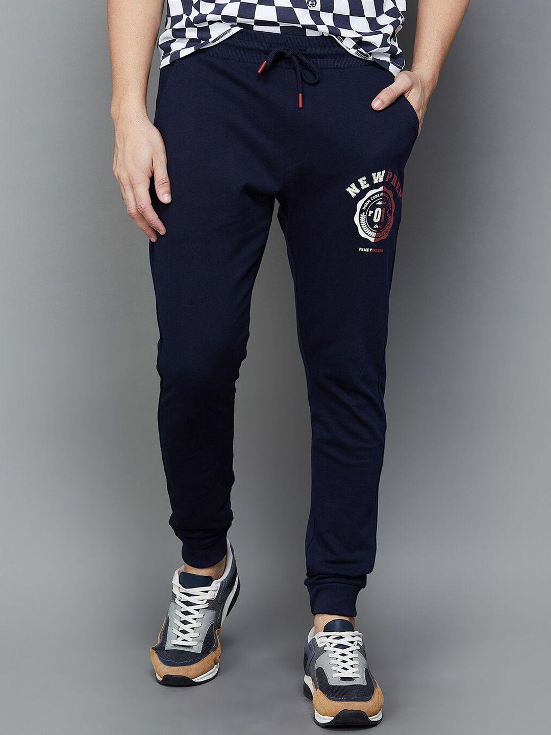 fame forever by lifestyle men typography printed cotton joggers