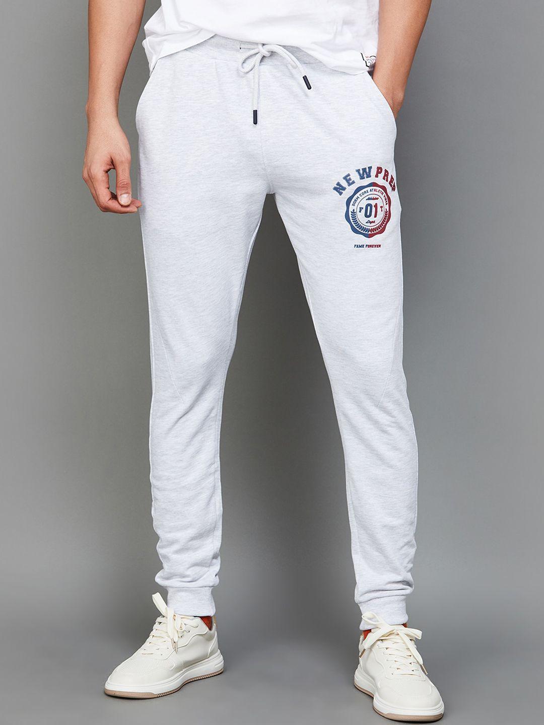 fame forever by lifestyle men typography printed cotton joggers