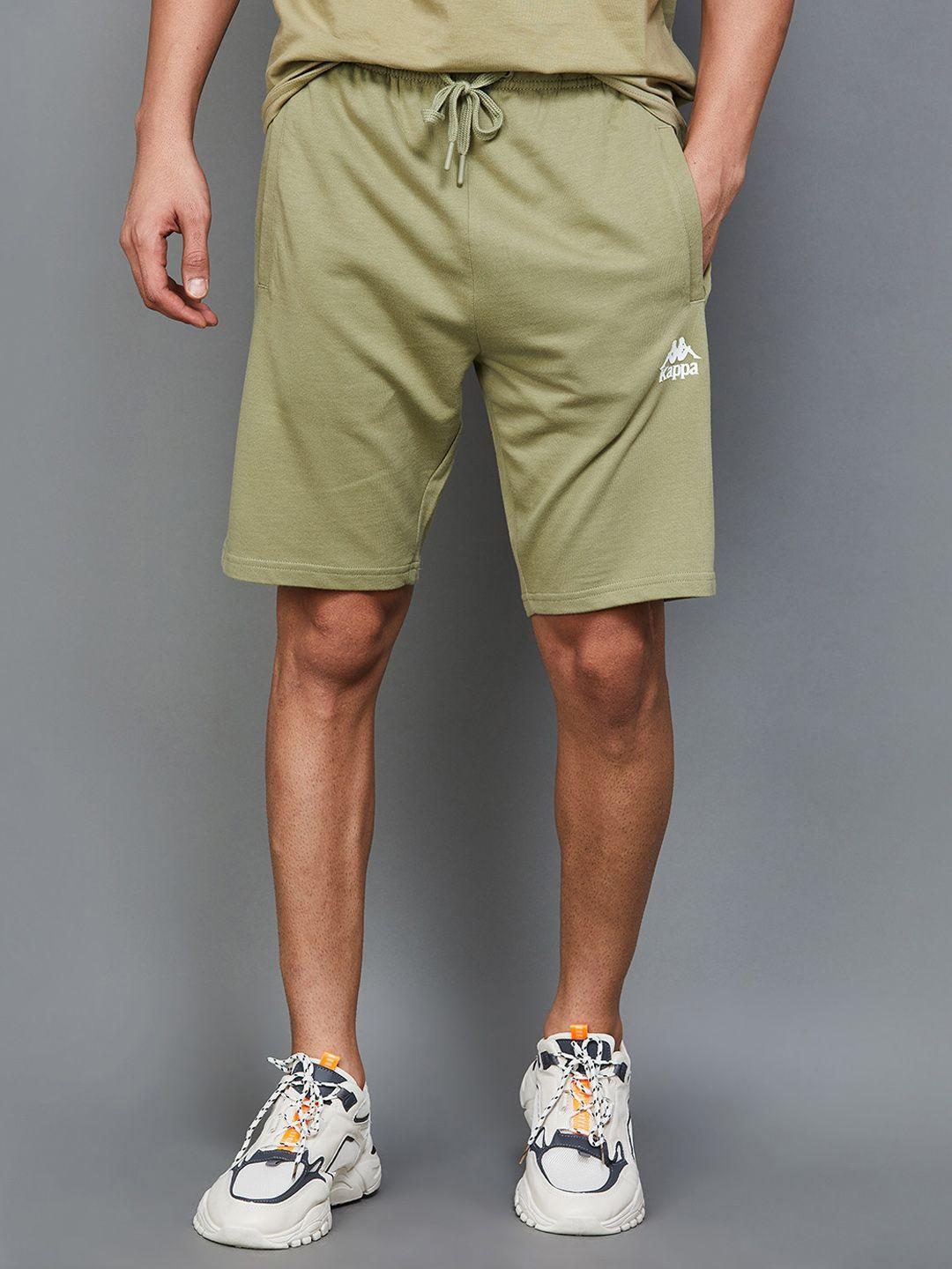 kappa men mid rise cotton sports shorts