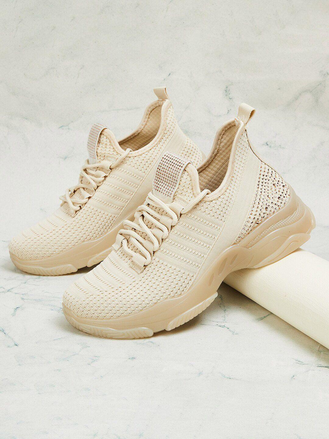 ginger by lifestyle women woven design sneakers