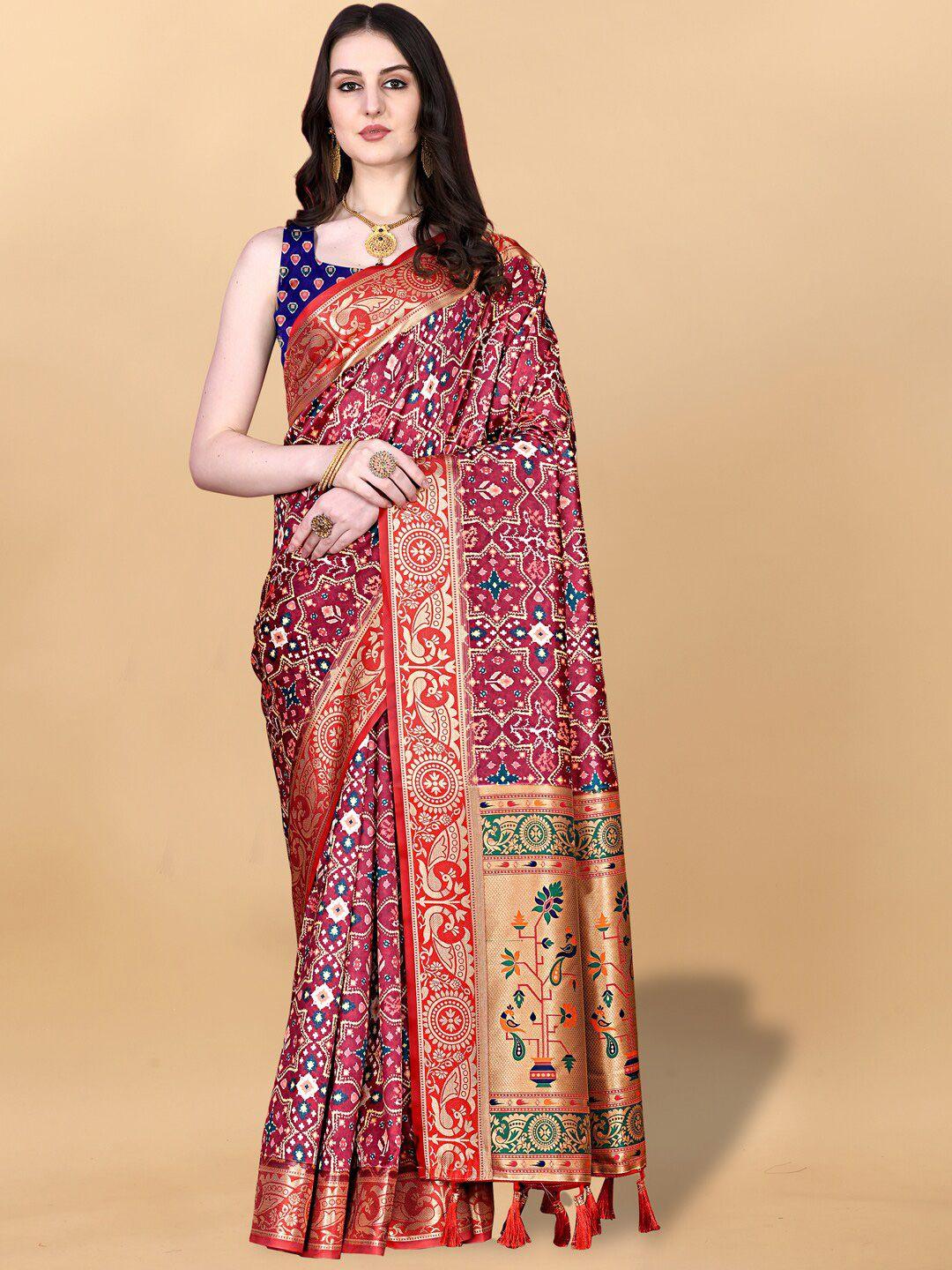 jatriqq ethnic motifs zari art silk paithani saree