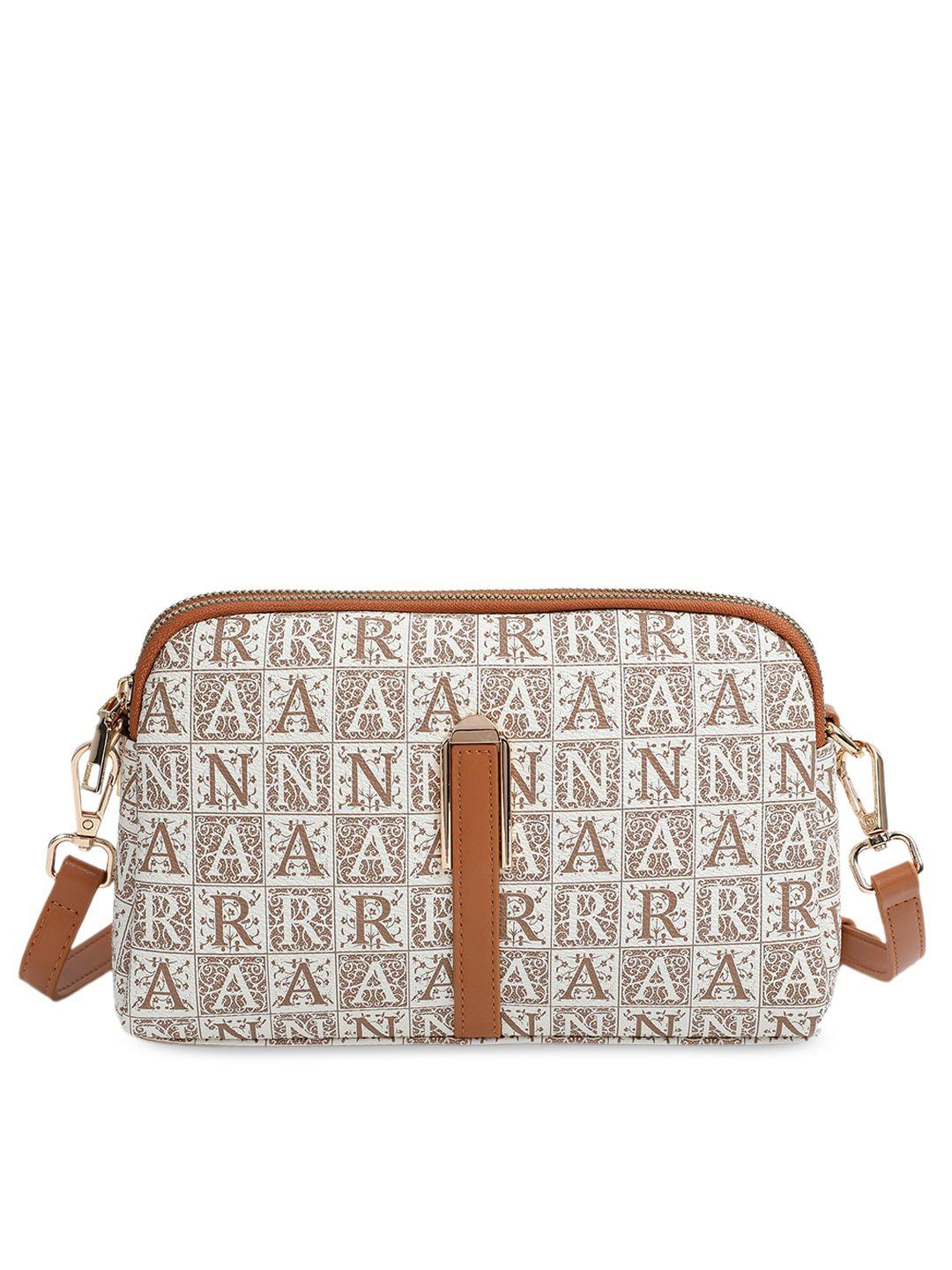 sasimo typography printed structured sling bag