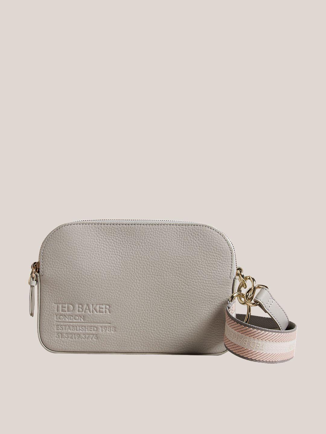 ted baker textured leather structured sling bag