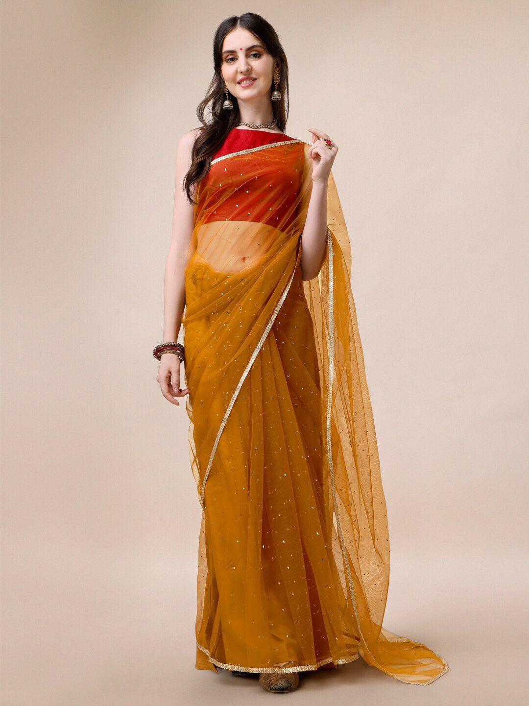 sangria embellished net saree