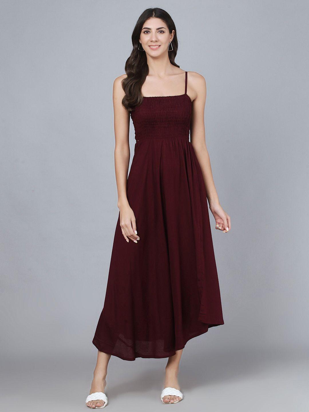 kalini purple fit & flare midi dress