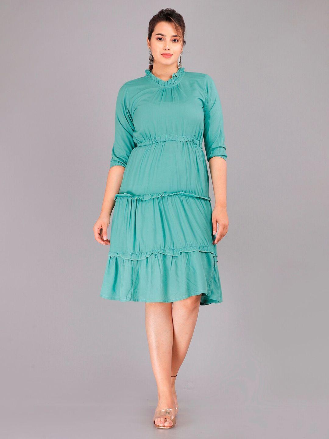 kalini ruffled tiered fit & flare dress