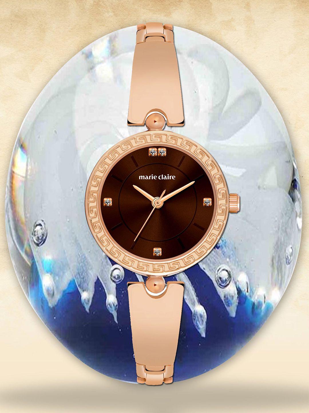 marie claire women round analogue watch mc-1901