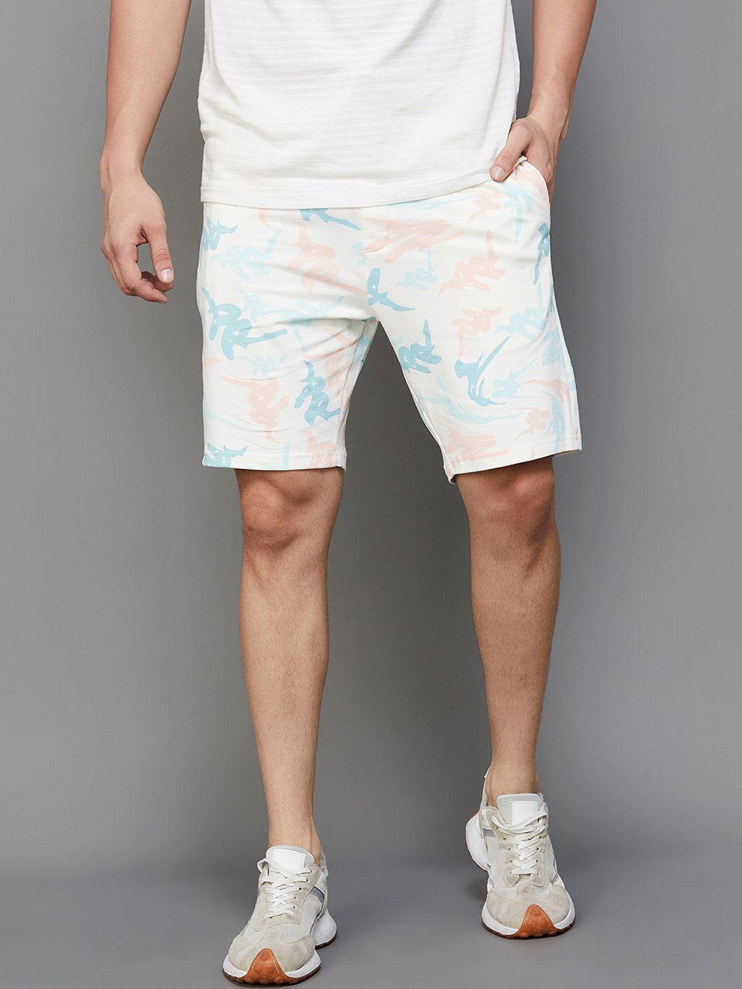 kappa men abstract printed cotton shorts