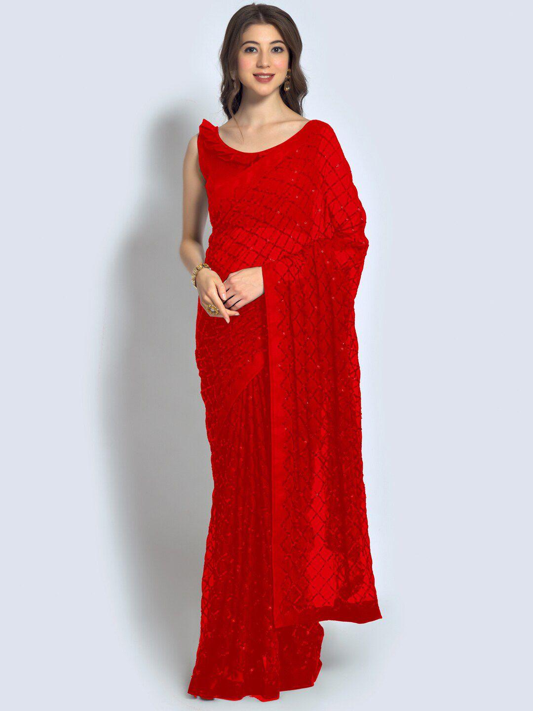 mitera embellished sequinned saree