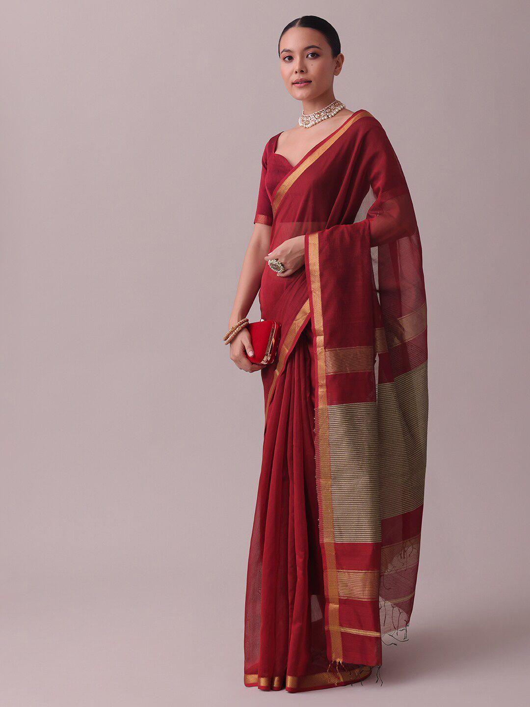 kalki fashion zari border saree