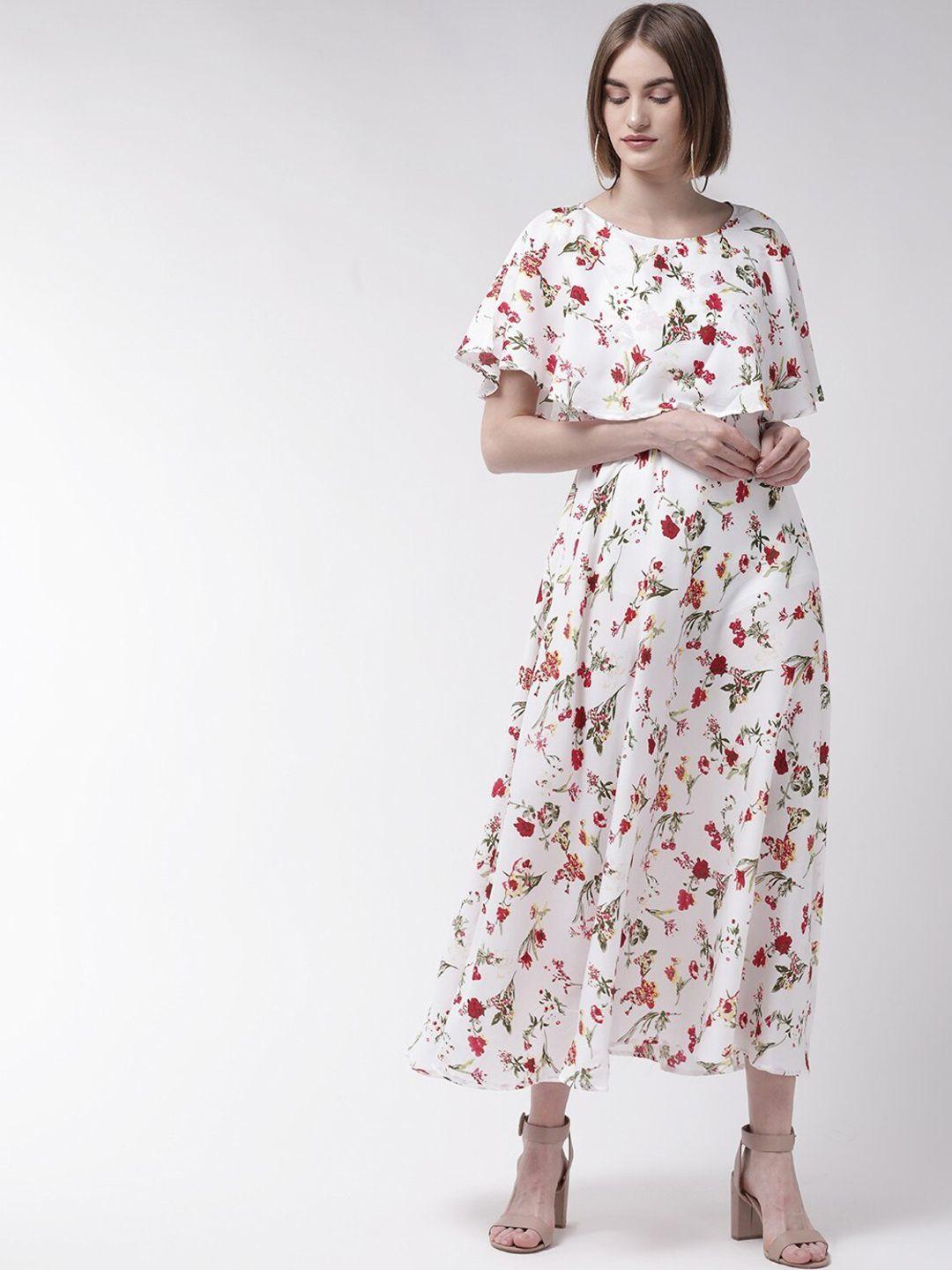 oceanista floral printed cape sleeves a-line dress