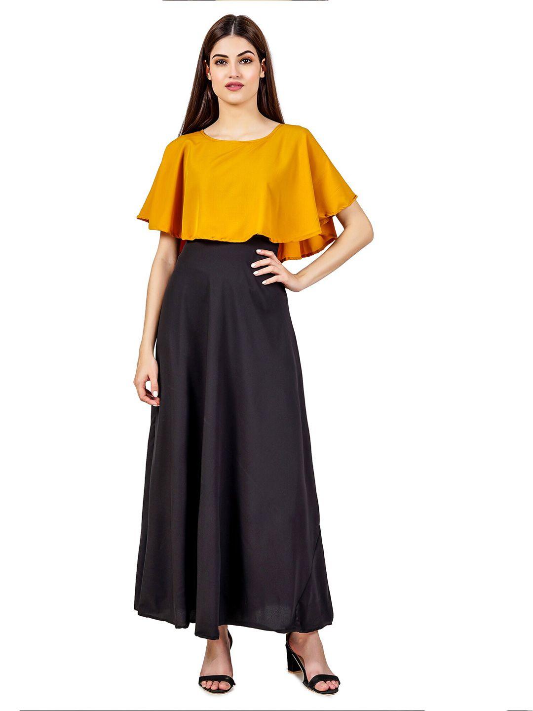 oceanista round neck cape sleeves maxi dress