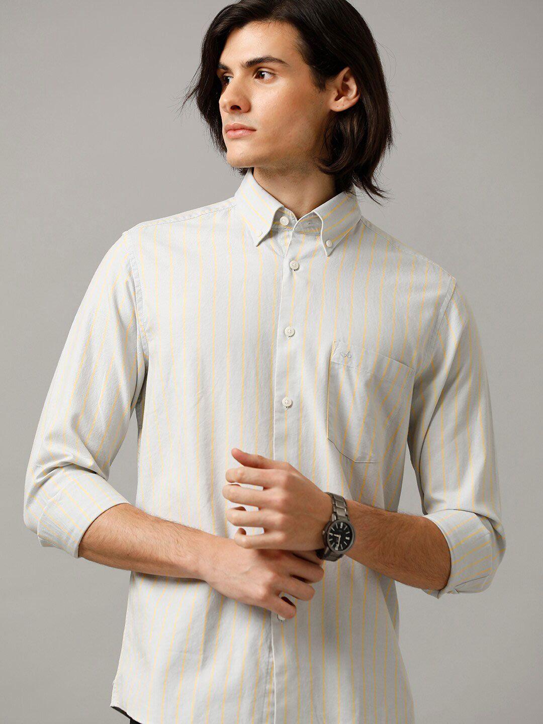 aldeno india slim striped cotton casual shirt