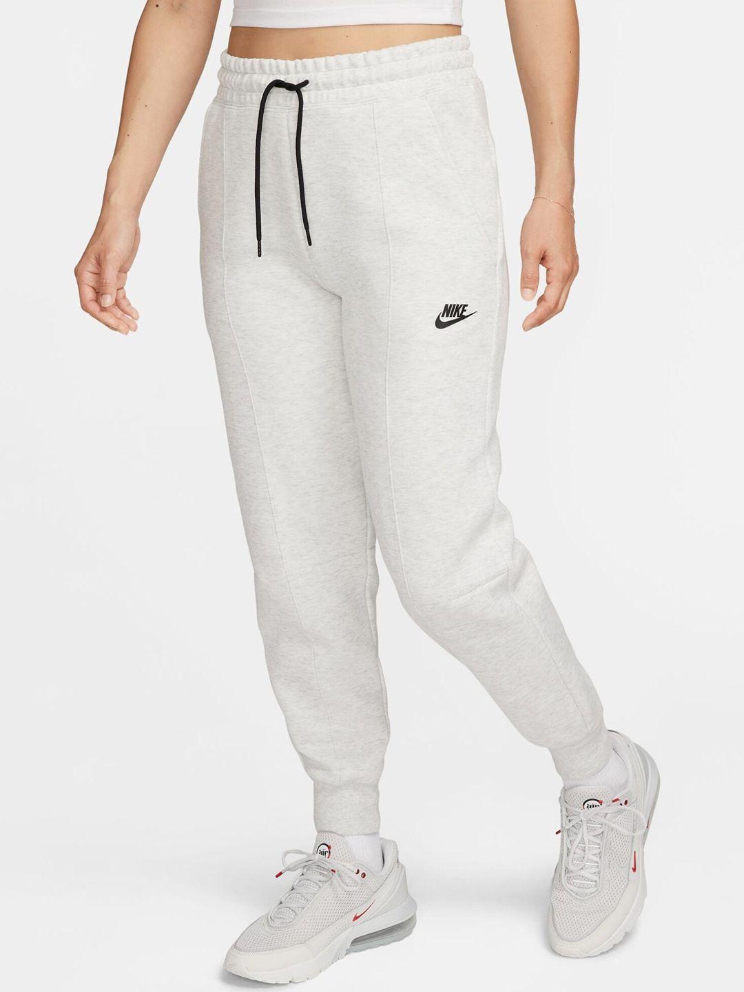 nike women as w nsw tch flc mr jggr logo printed joggers