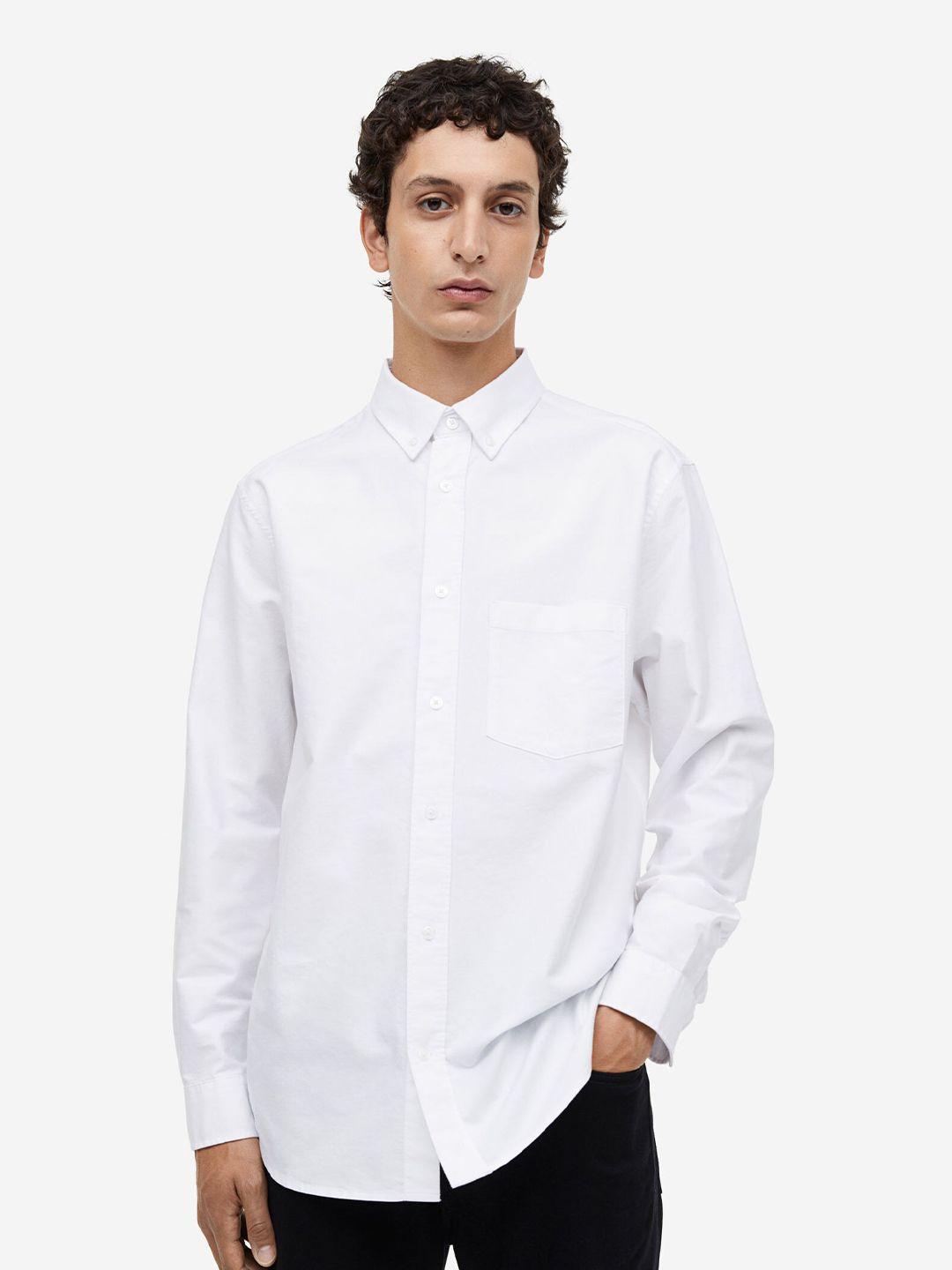 h&m pure cotton regular fit oxford shirt