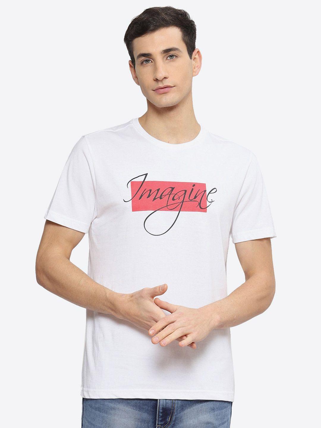 2bme typographic printed slim fit cotton t-shirt