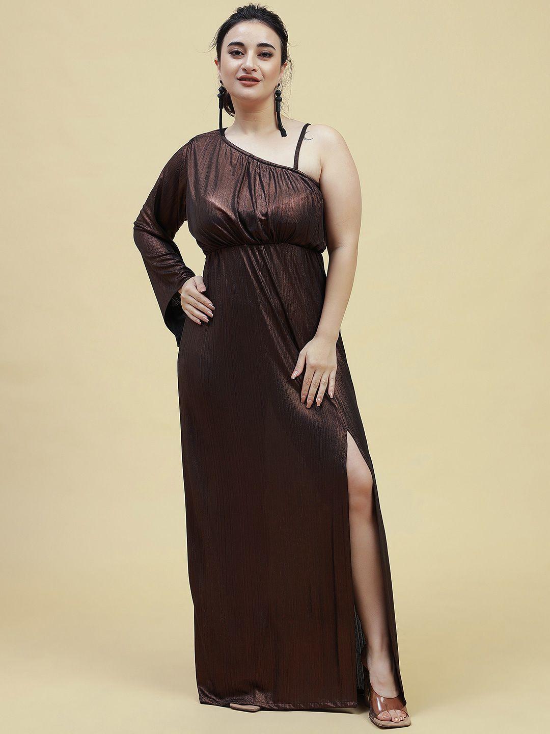 curvy lane plus size side slitted maxi dress