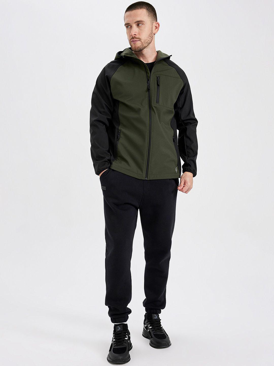 defacto colourblocked hooded sporty jacket