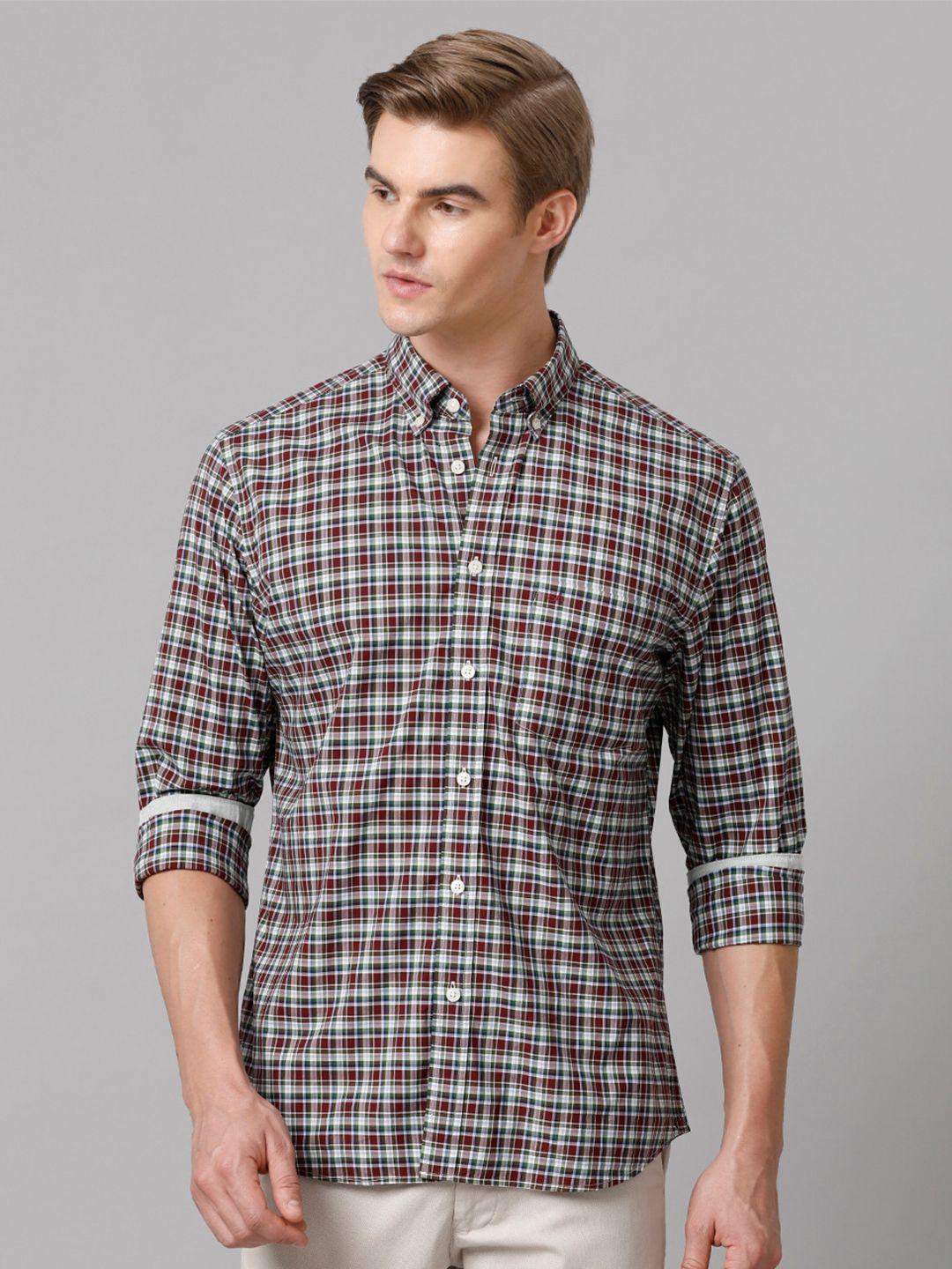 aldeno comfort fit checked casual cotton shirt