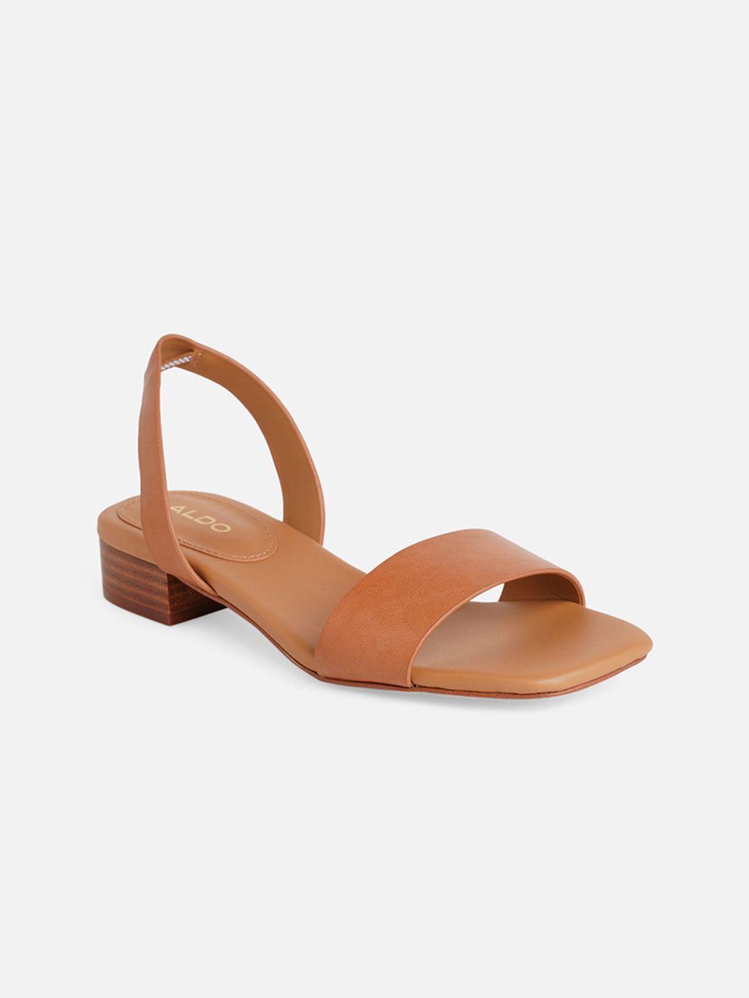 aldo leather open toe flats