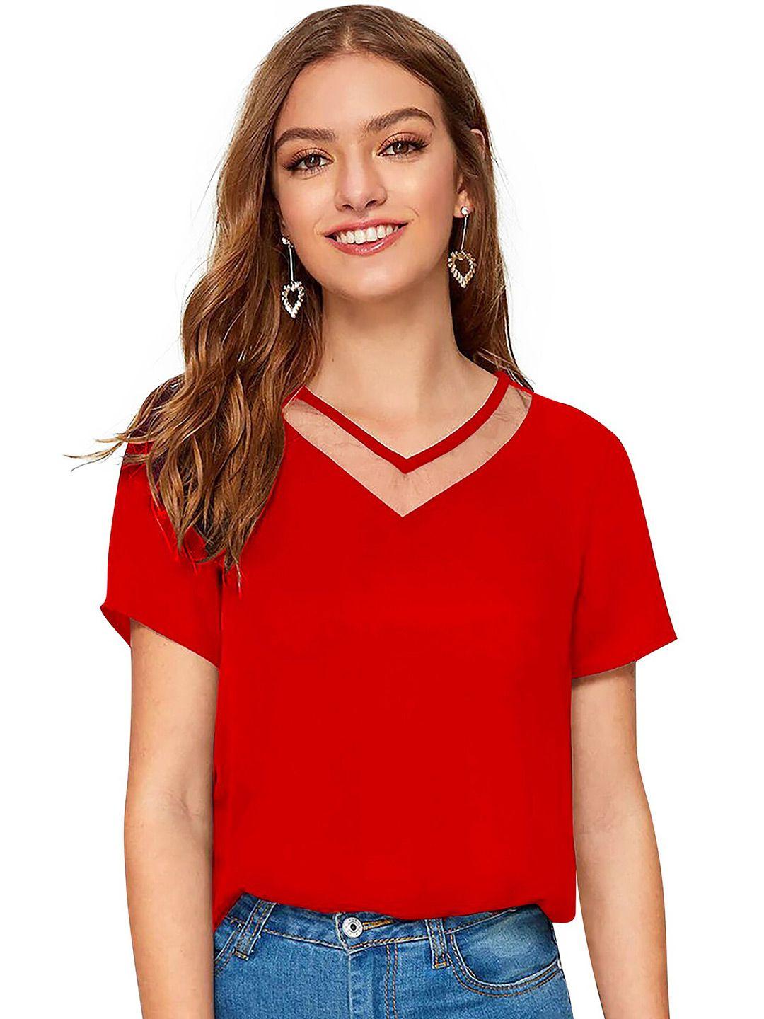 baesd v-neck short sleeves top