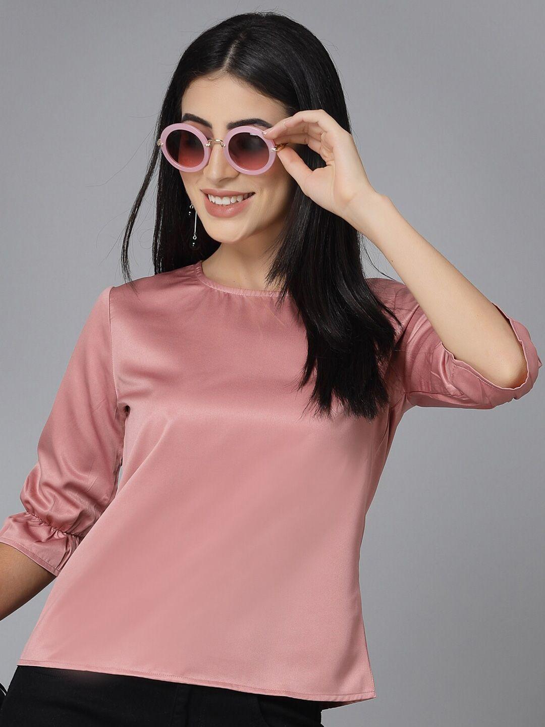 style quotient rose satin top