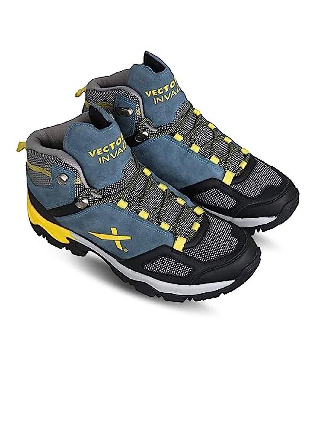 vector x unisex leather lace-up trekking shoes