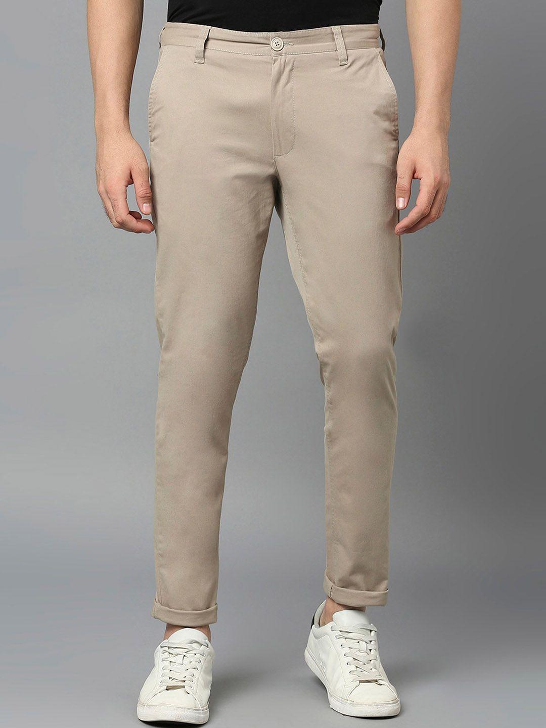 harvard men grey classic easy wash chino trousers