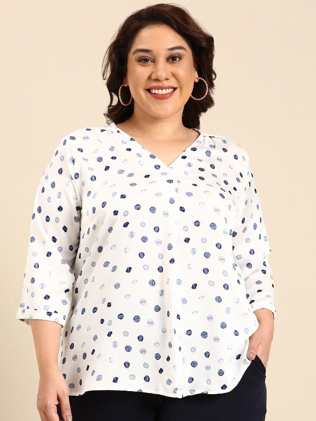 the pink moon plus size conversational printed v-neck satin top