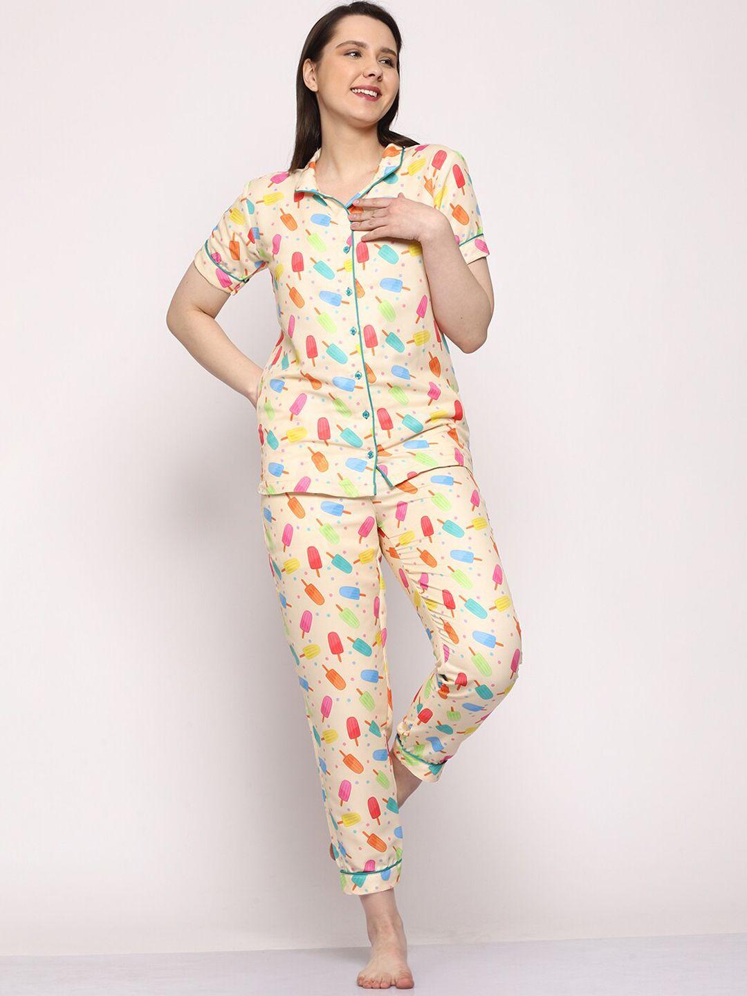 urban komfort women graphic printed night suit