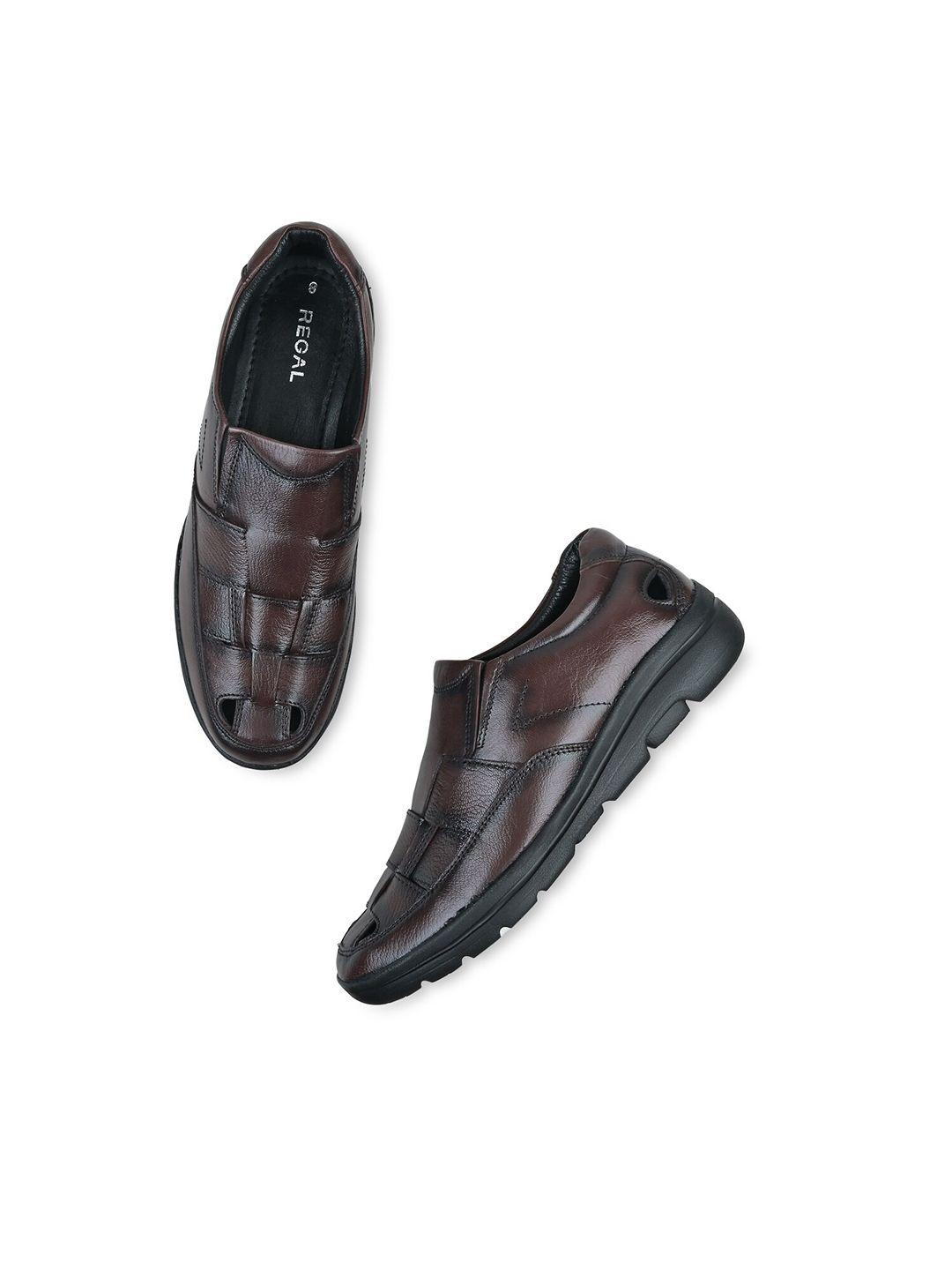 regal men leather shoe-style sandals