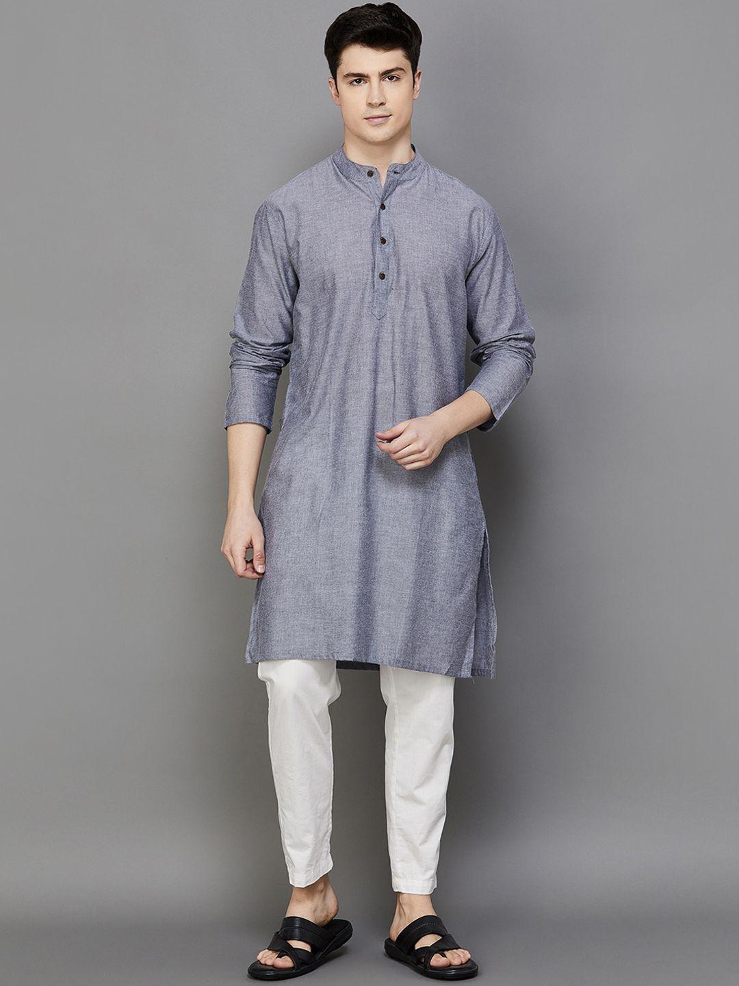 melange by lifestyle mandarin collar kurta