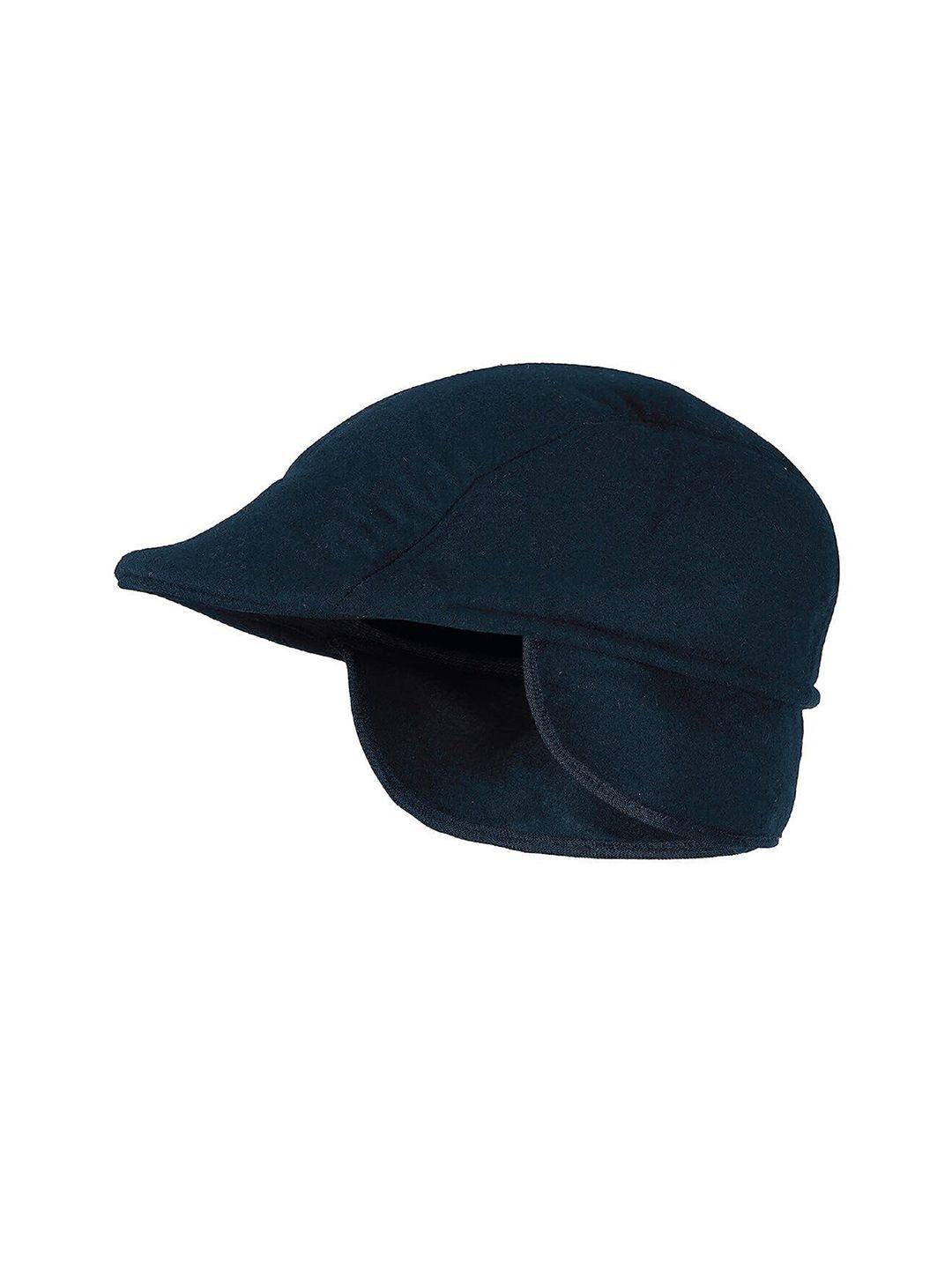 zacharias men blue woollen ascot cap