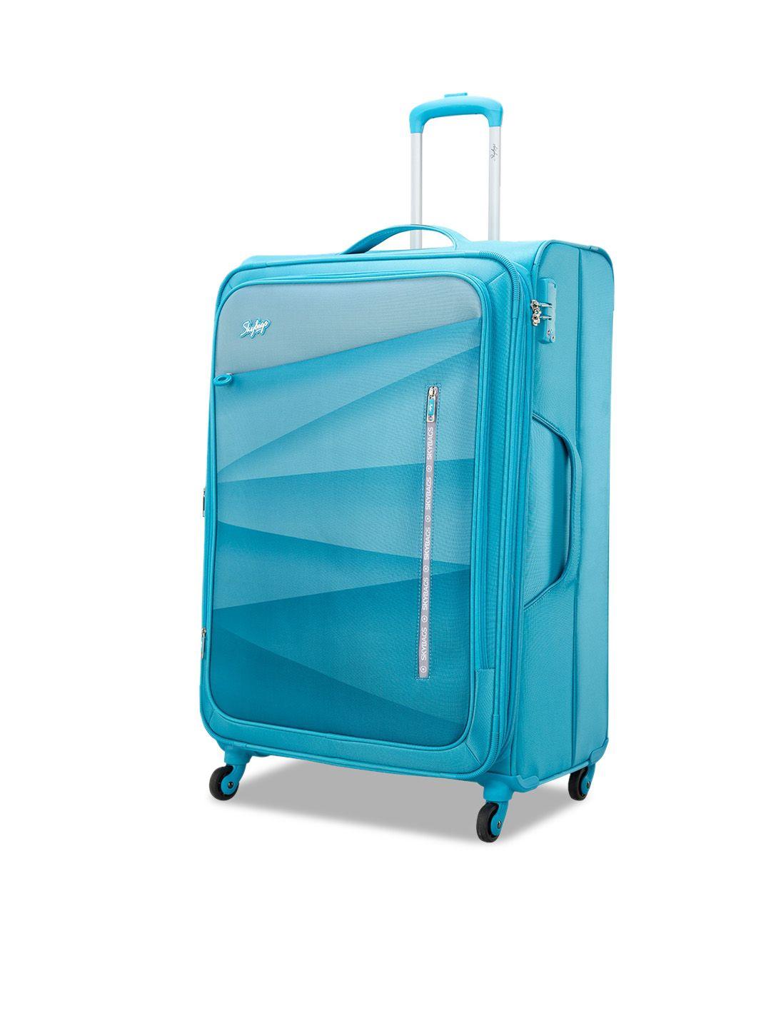 skybags textured soft-sided large trolley bag