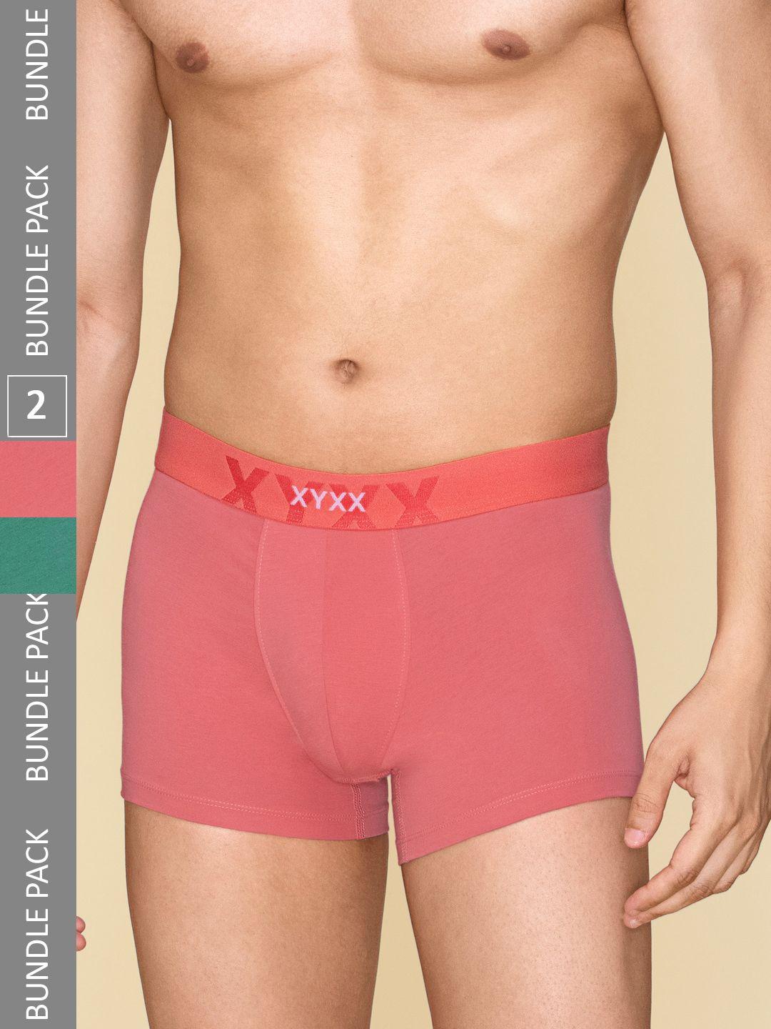 xyxx xyxx pack of 2 anti-odour cotton trunks xytrnk2pckn590