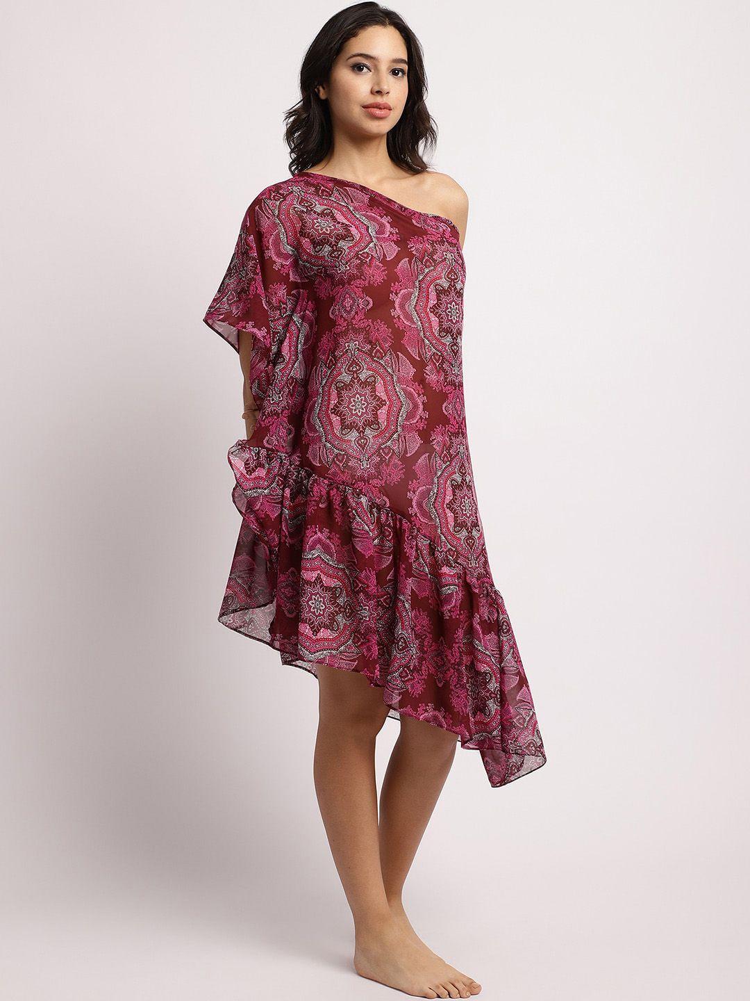 erotissch printed relaxed fit swim dress