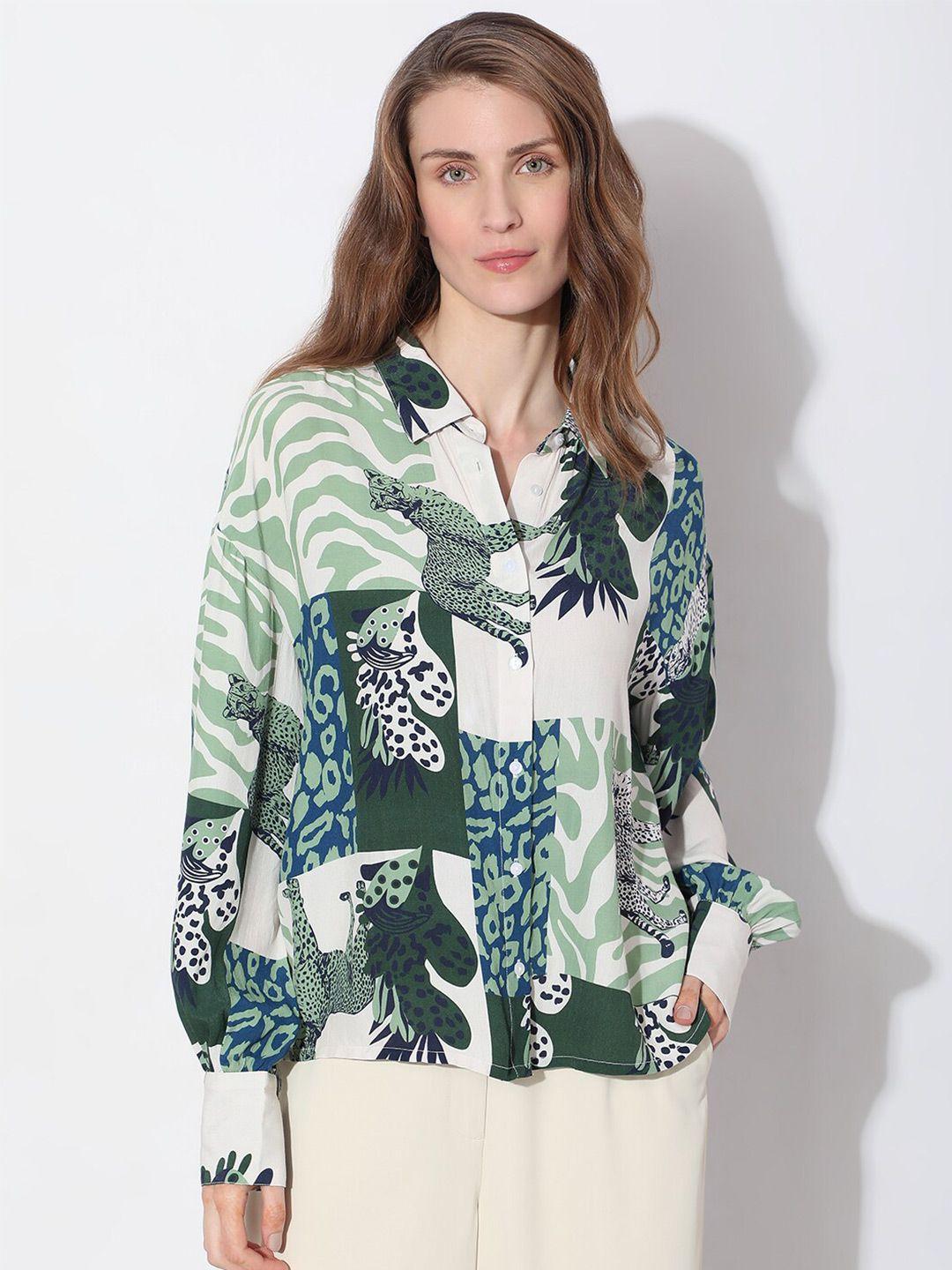 vero moda graphic printed casual shirt