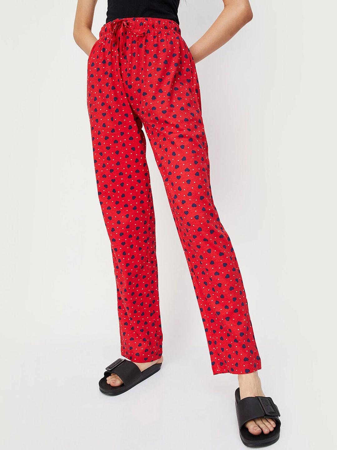 max printed pure cotton lounge pants