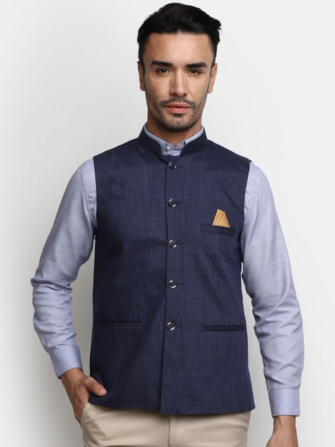 v-mart mandarin collar cotton tailored jacket