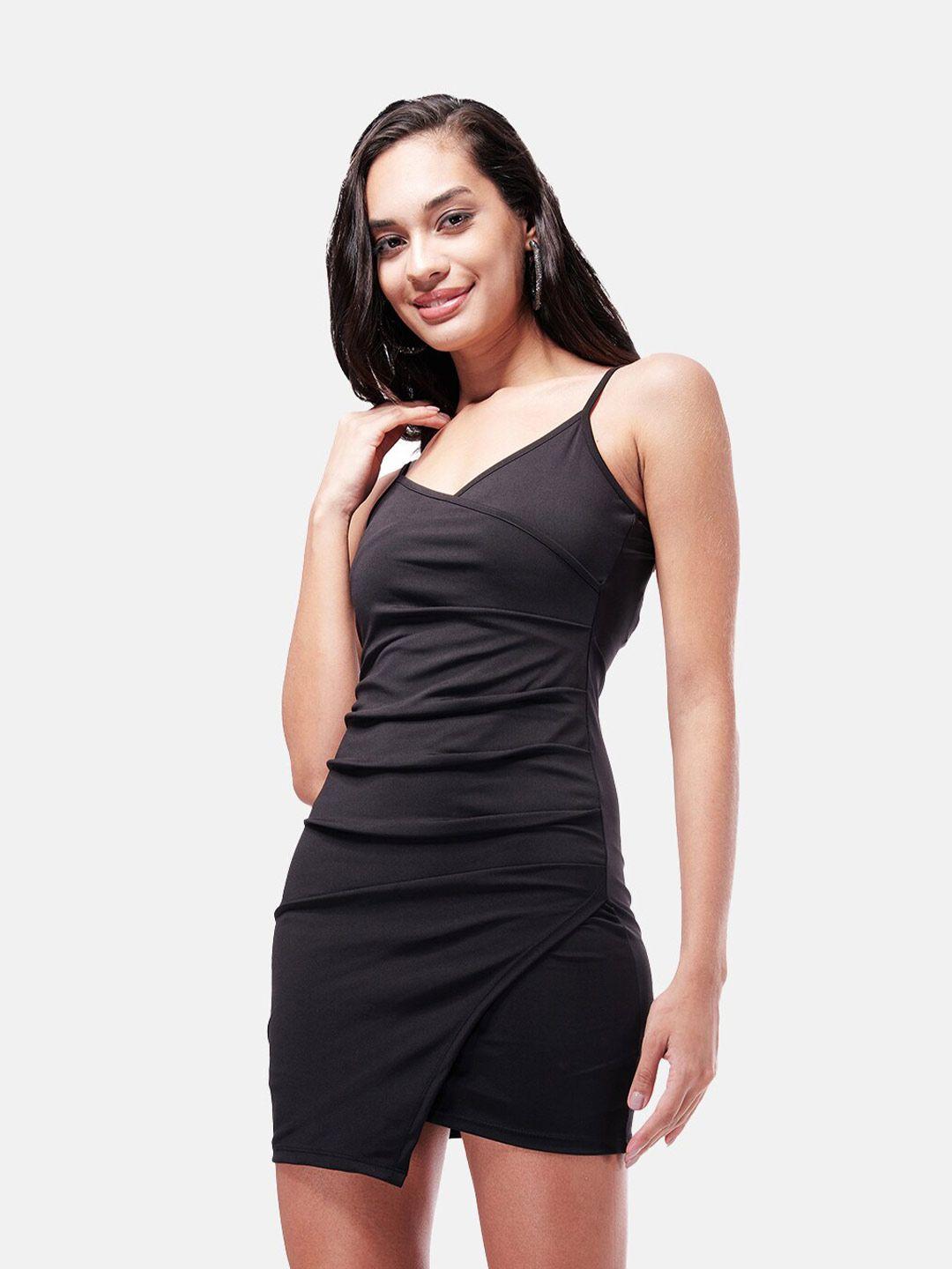 izf shoulder straps bodycon mini dress