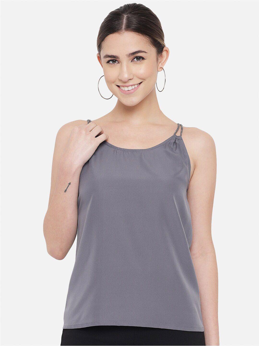 baesd shoulder strapped crepe top