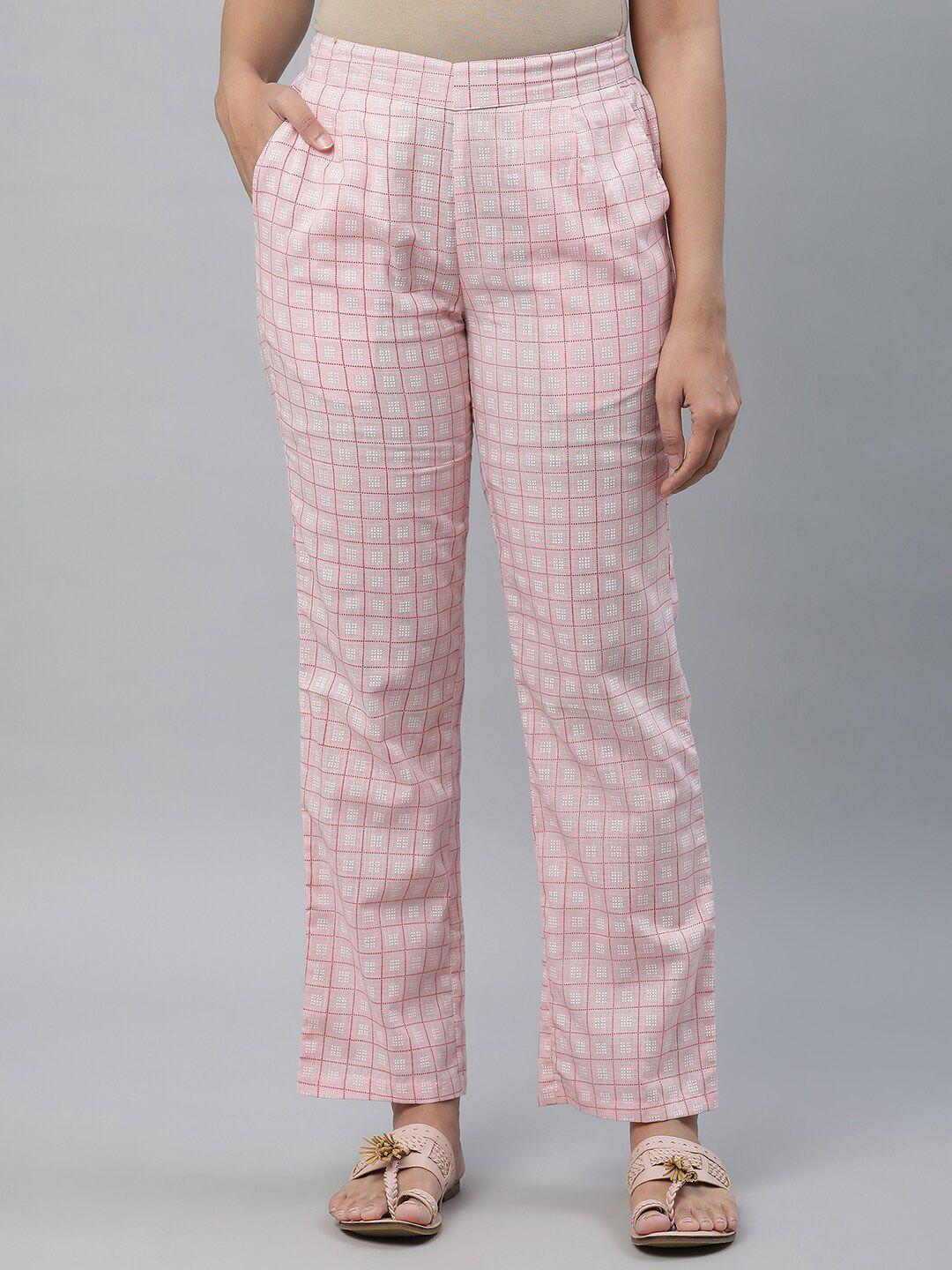 aurelia checked wide leg ethnic palazzos