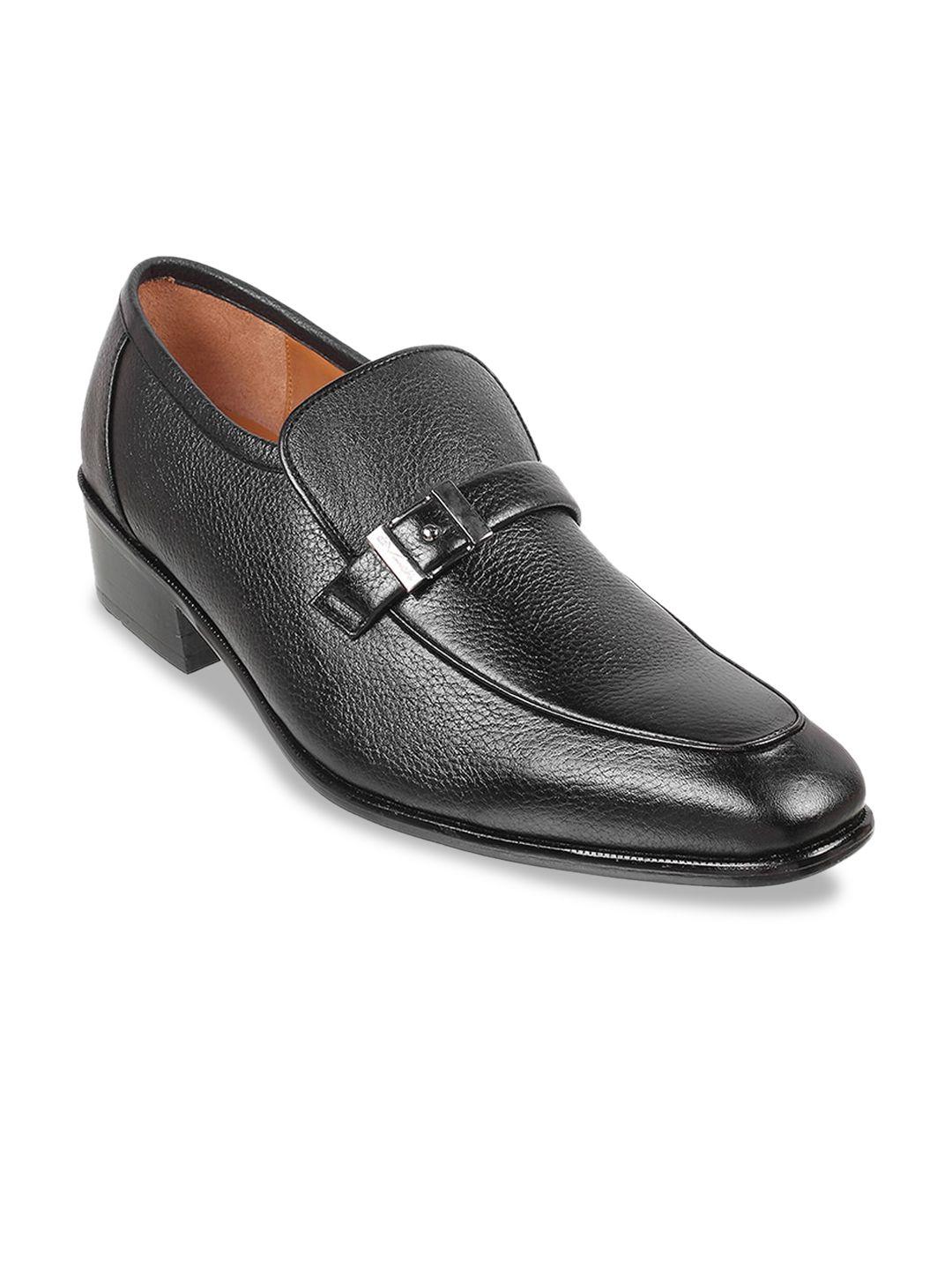 davinchi men textured leather formal loafers