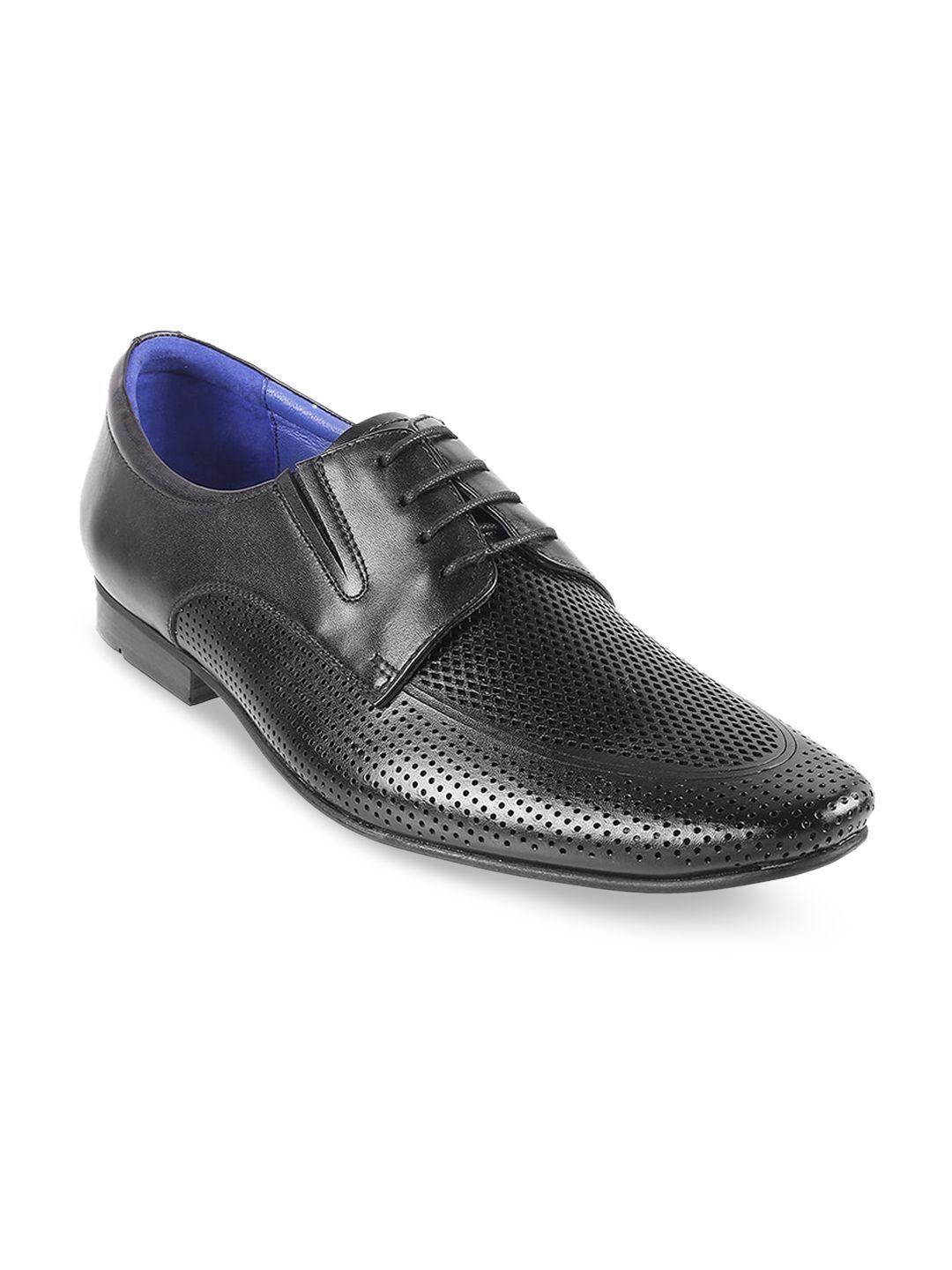 davinchi men perforated leather formal derbys